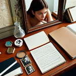 **"A person looking in a mirror, reflecting on their past experiences, surrounded by old notebooks and mementos, representing self-reflection and discovering inner values."** (This visualizes the autoanalysis and reflection aspect, key to discovering one's true self.)